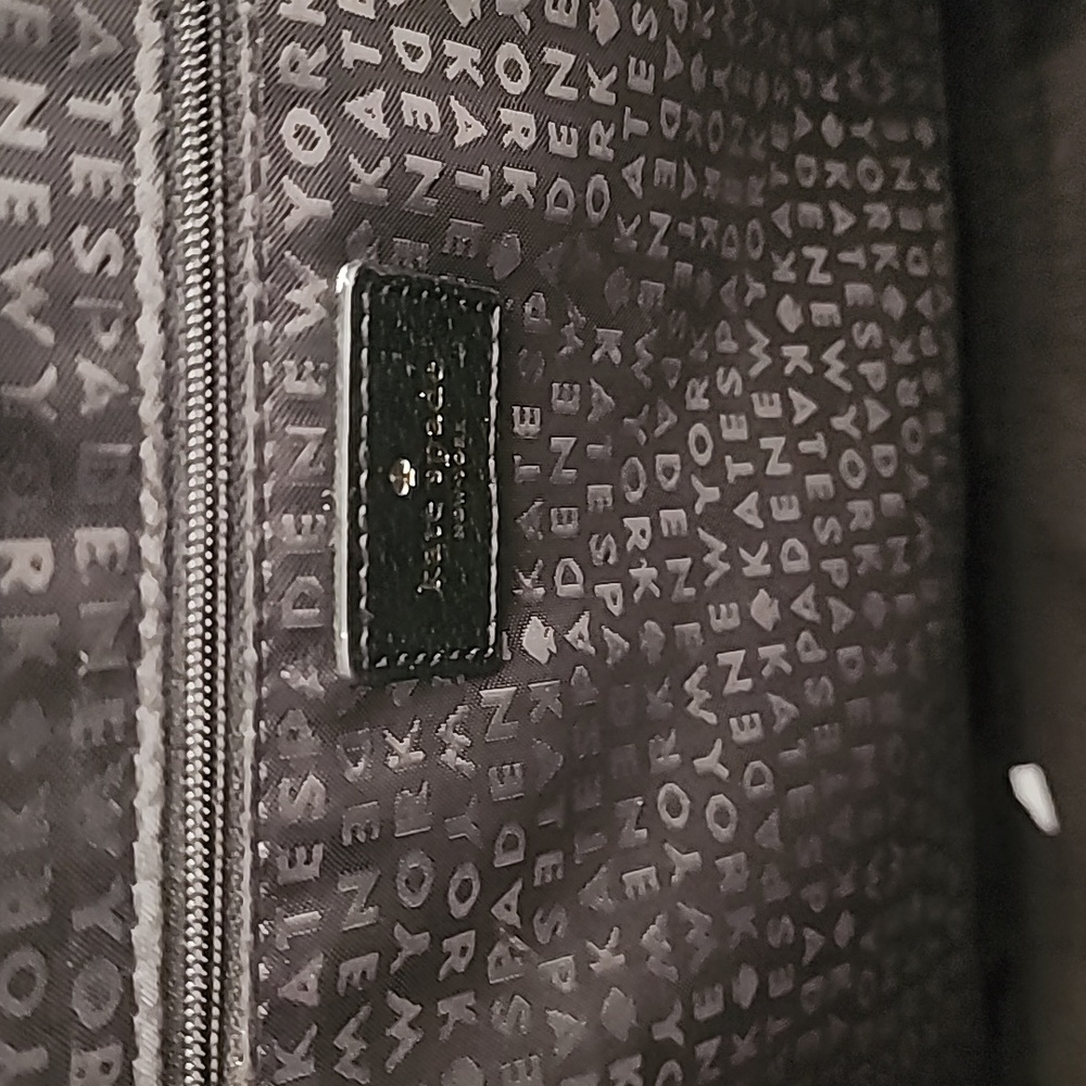 KATE SPADE Maeve Black Leather Satchel Large Tote Shoulder Bag Purse Briefcase - Picture 13 of 16